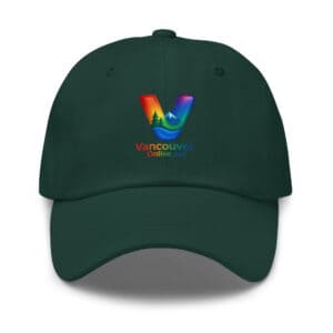 VancouverOnline.net Pride Rainbow V Baseball Hat