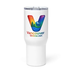 VancouverOnline.net Travel mug with a handle