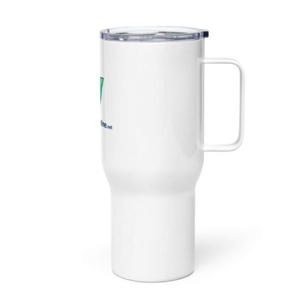 Travel mug with a handle with Vancouver Online Logo - Image 3