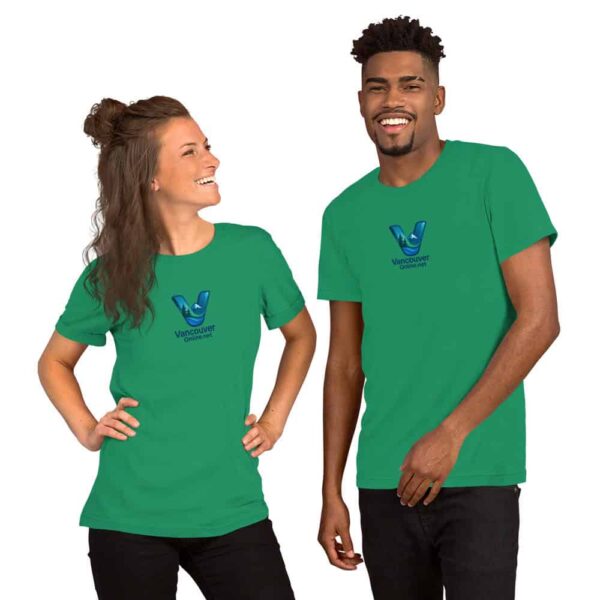 Vancouver Vibes Unisex T-Shirt – Blue & Green Logo Edition - Image 8