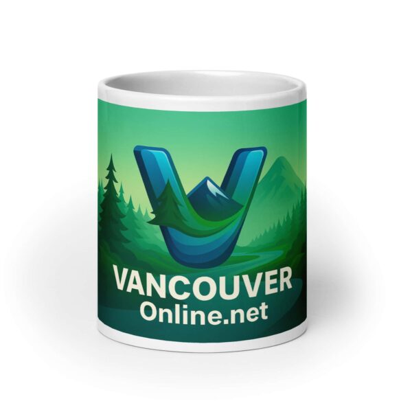 VancouverOnline.net Logo Coffee Mug – Pacific Northwest Design - Image 9